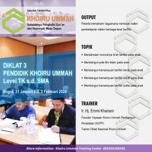 Diklat 3 : Taraf Berfikir Guru, Kunci Sukses Melahirkan Generasi Pemimpin